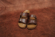 Men’s Brown Leather Buckle Sandals – Stylish & Comfortable Footwear-7 Man